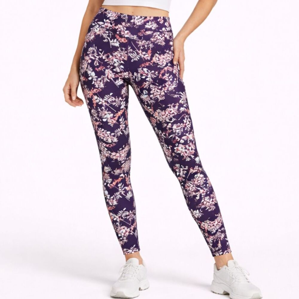 Fabletics Floral Arcadia Mid-Rise Power Hold 7/8 Leggings XXS